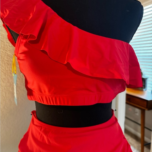 ❣️3 for $25 🛍️ NWT flirty, red retro bikini from Unique Vintage Size L - Picture 5 of 7
